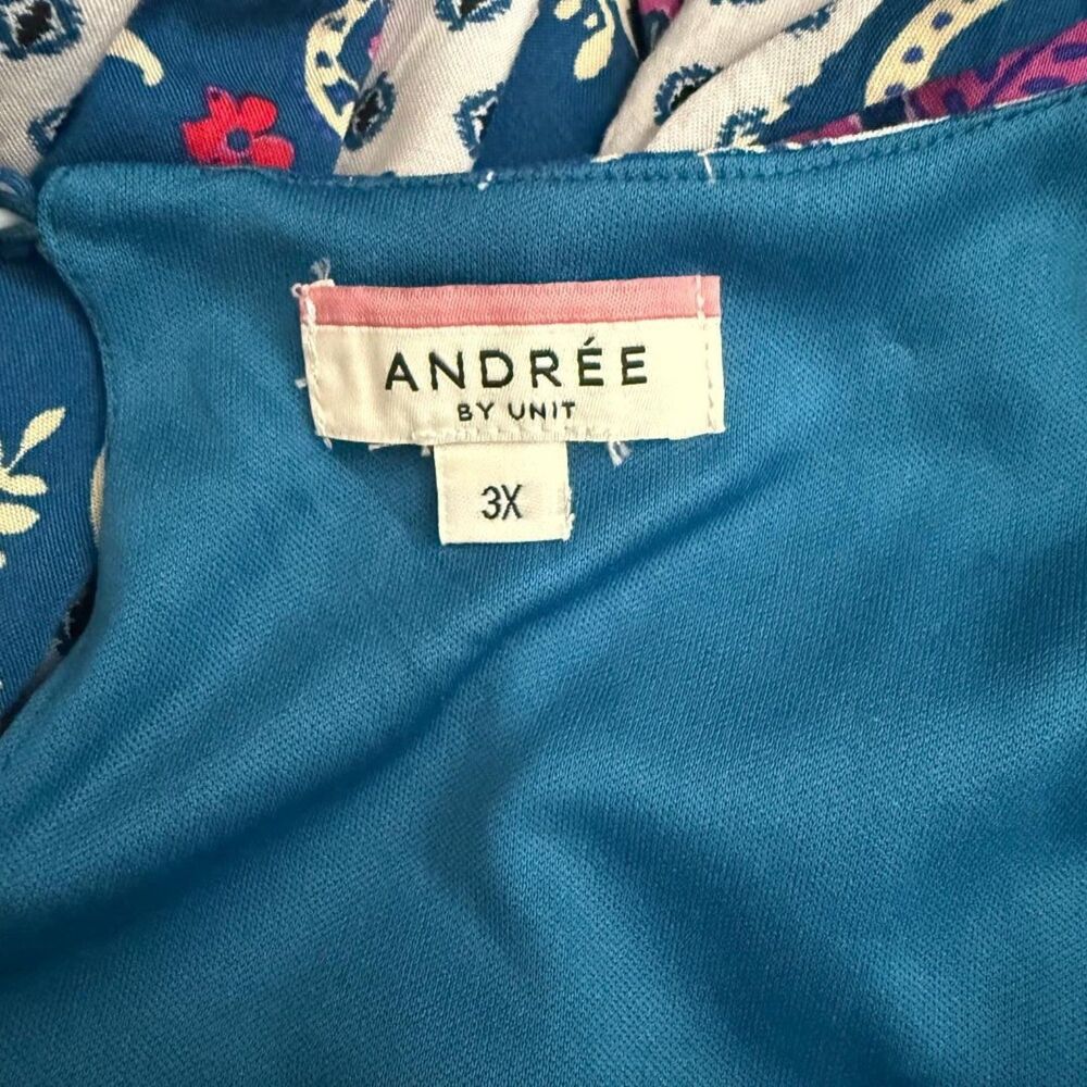 Andree By Unit Mixed Media Print Long Sleeve Shif… - image 5